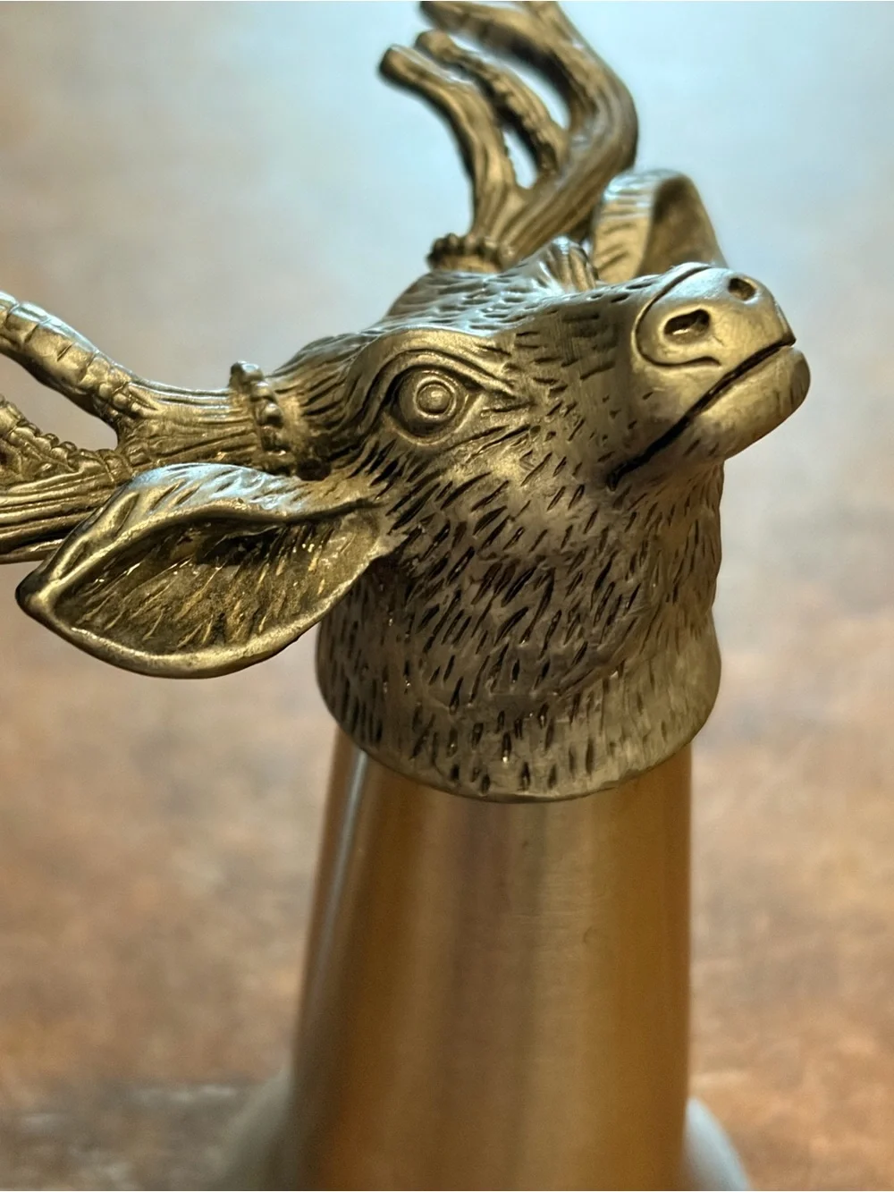 Vintage- 2 Jäegermeister Stag Deer Head Pewter/Stainless Steel Shot Glasses. 🦌